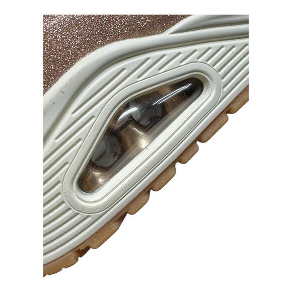 NWOT SKECHERS 9.5 AIR UNO GLITTER BOMB ROSE GOLD MEMORY FOAM SNEAKERS WOMEN - Picture 13 of 13